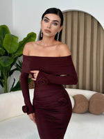 Ravenna Gül Detaylı Elbise