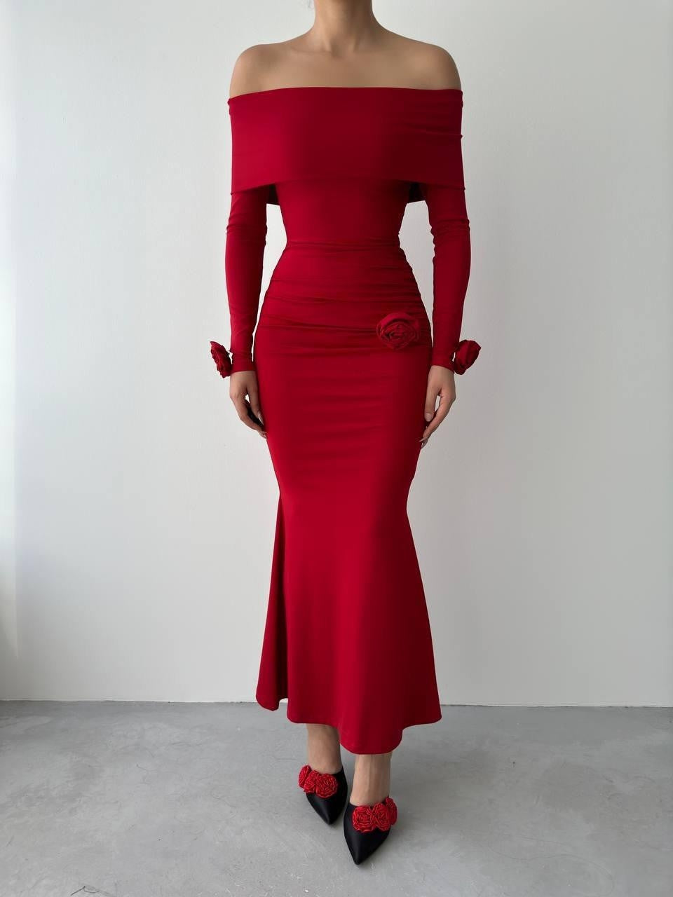 Ravenna Kleid mit Rosendetail 