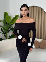 Ravenna Gül Detaylı Elbise