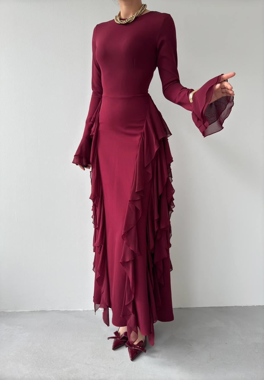 Kleid mit Rüschendetail 