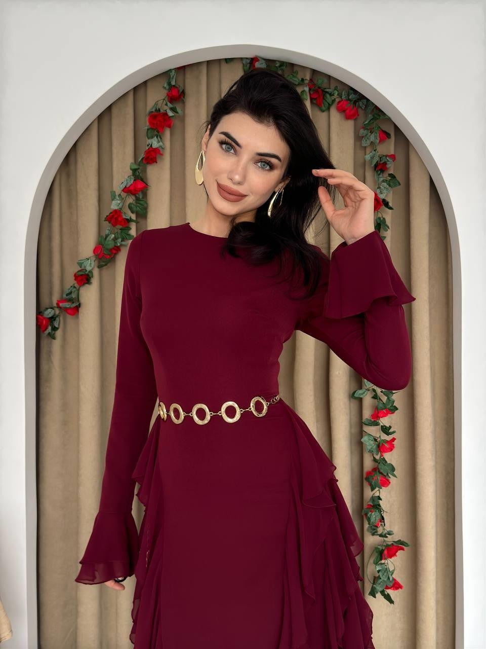 Kleid mit Rüschendetail 
