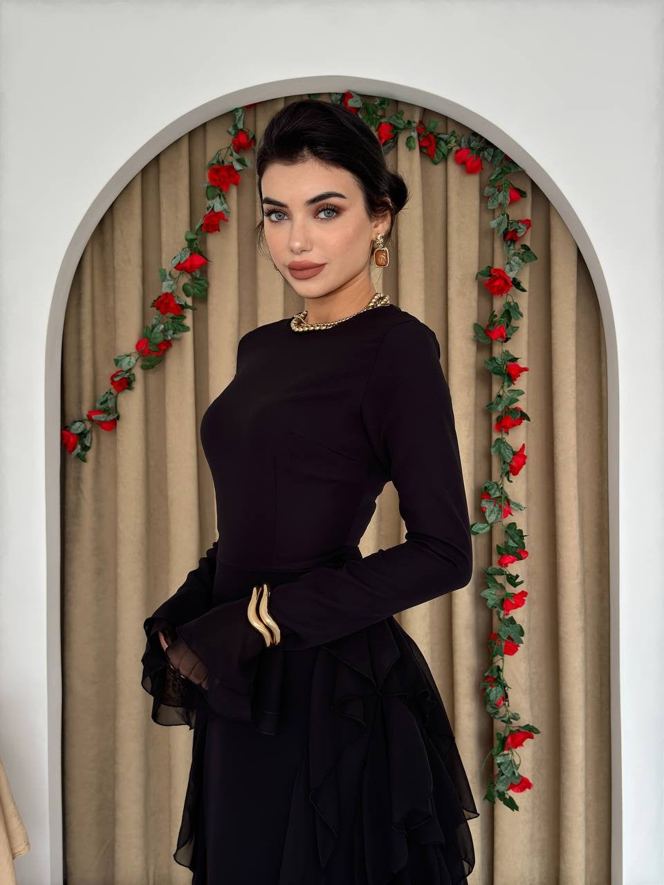 Kleid mit Rüschendetail 