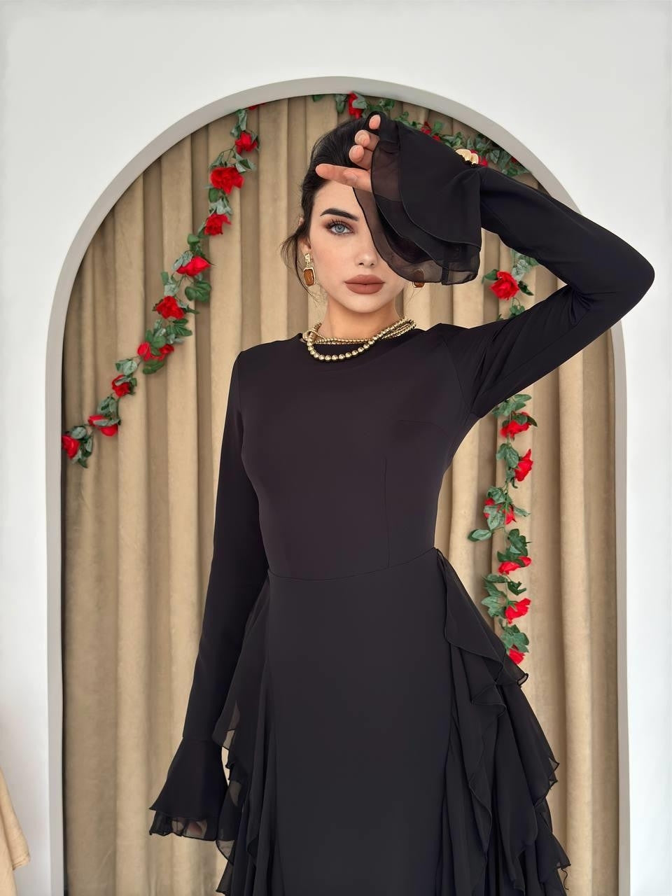 Kleid mit Rüschendetail 