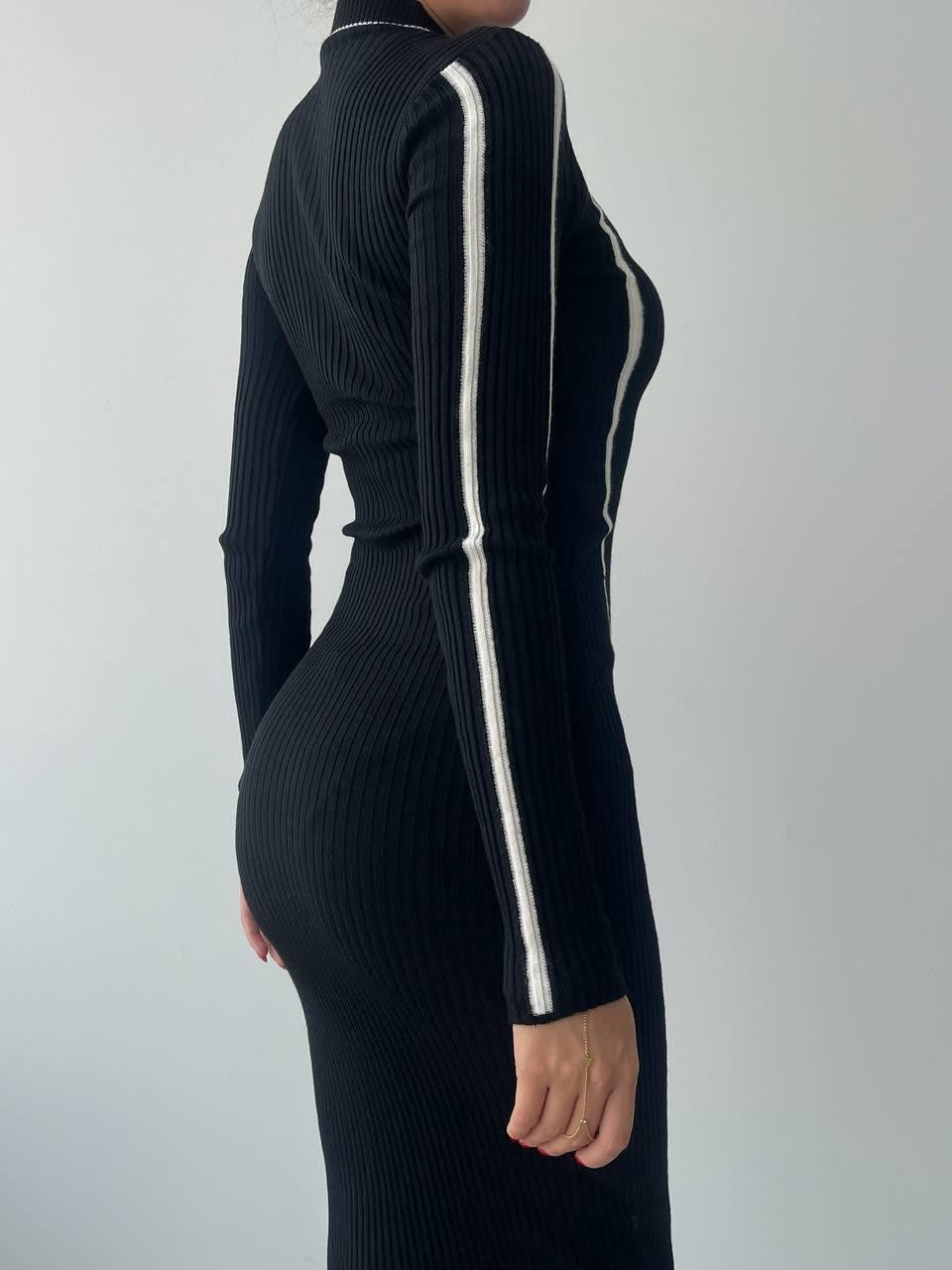 Ribbon Triko Elbise
