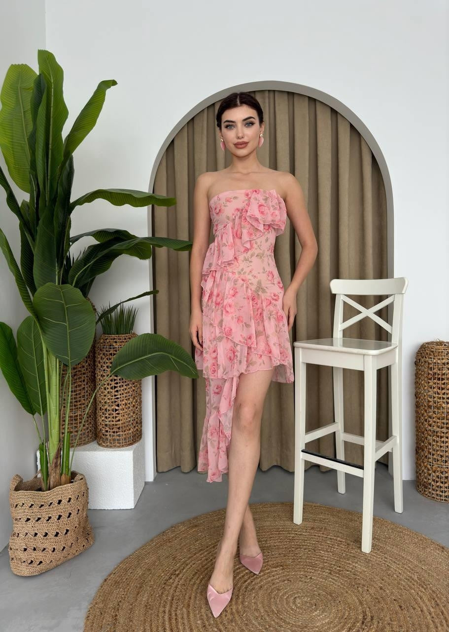 Rose Straplez Elbise
