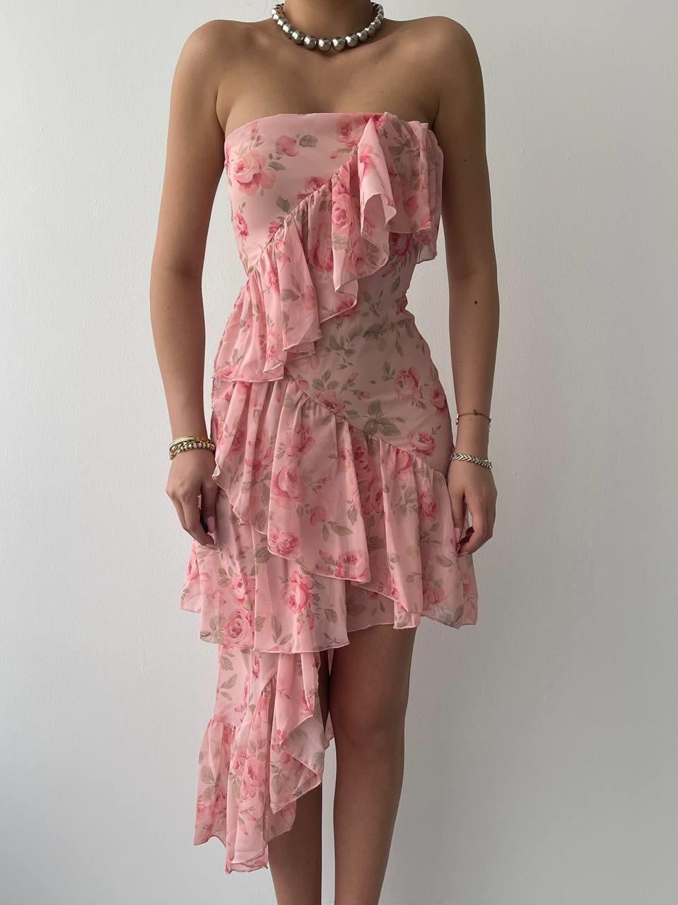 Rose Straplez Elbise