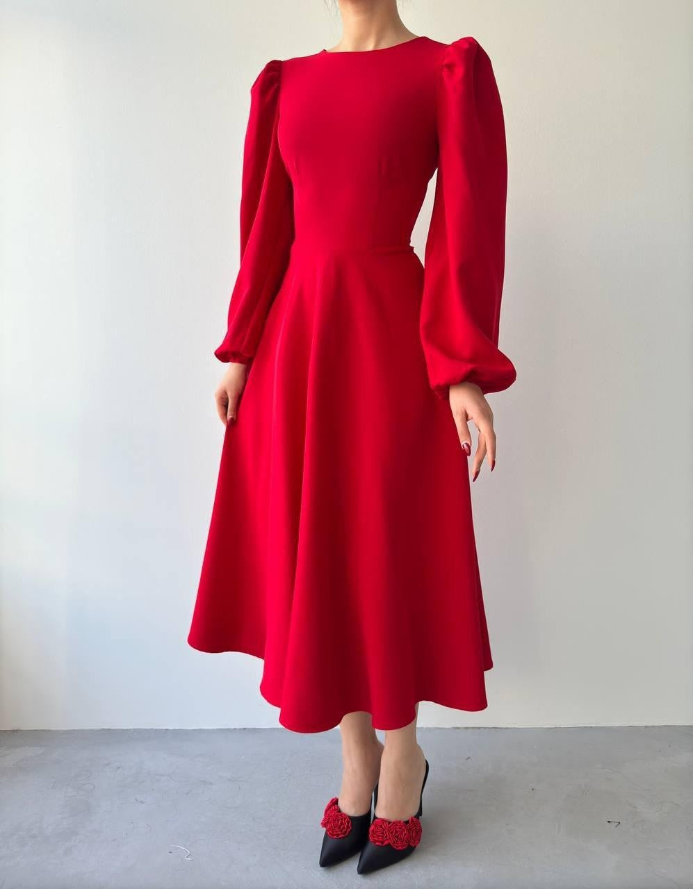 Sali Kleid mit Ballonärmeln 