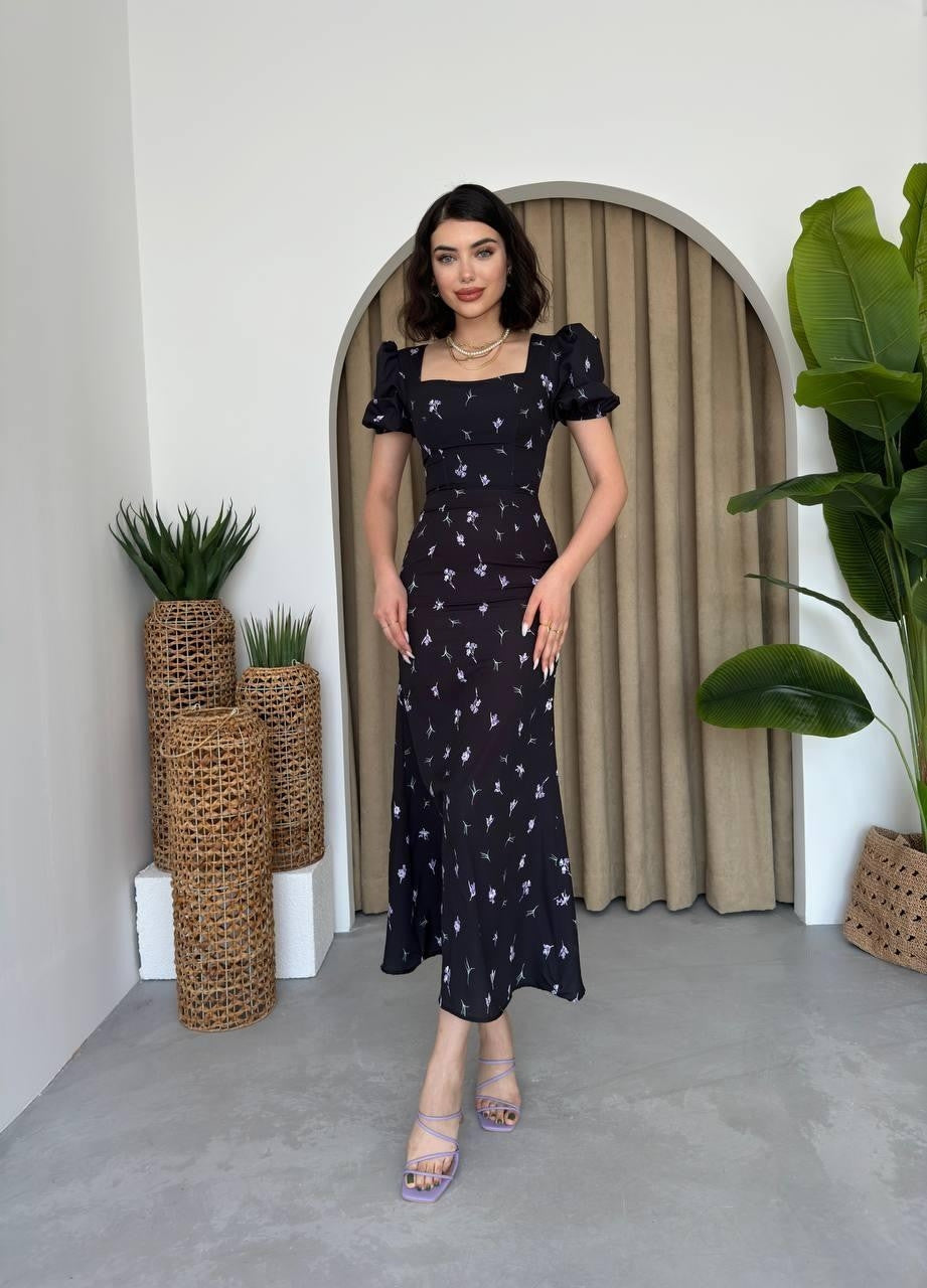 Sauf Çiçekli Elbise