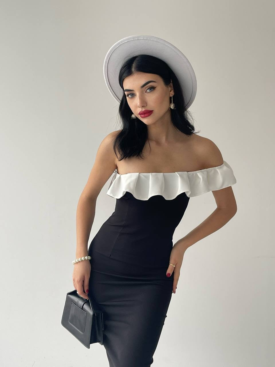 Sophia Volanlı Kalem Midi Elbise