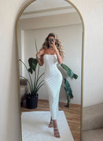 Taşlı Straplez Elbise