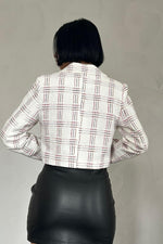 Toptan Desenli Crop Ceket