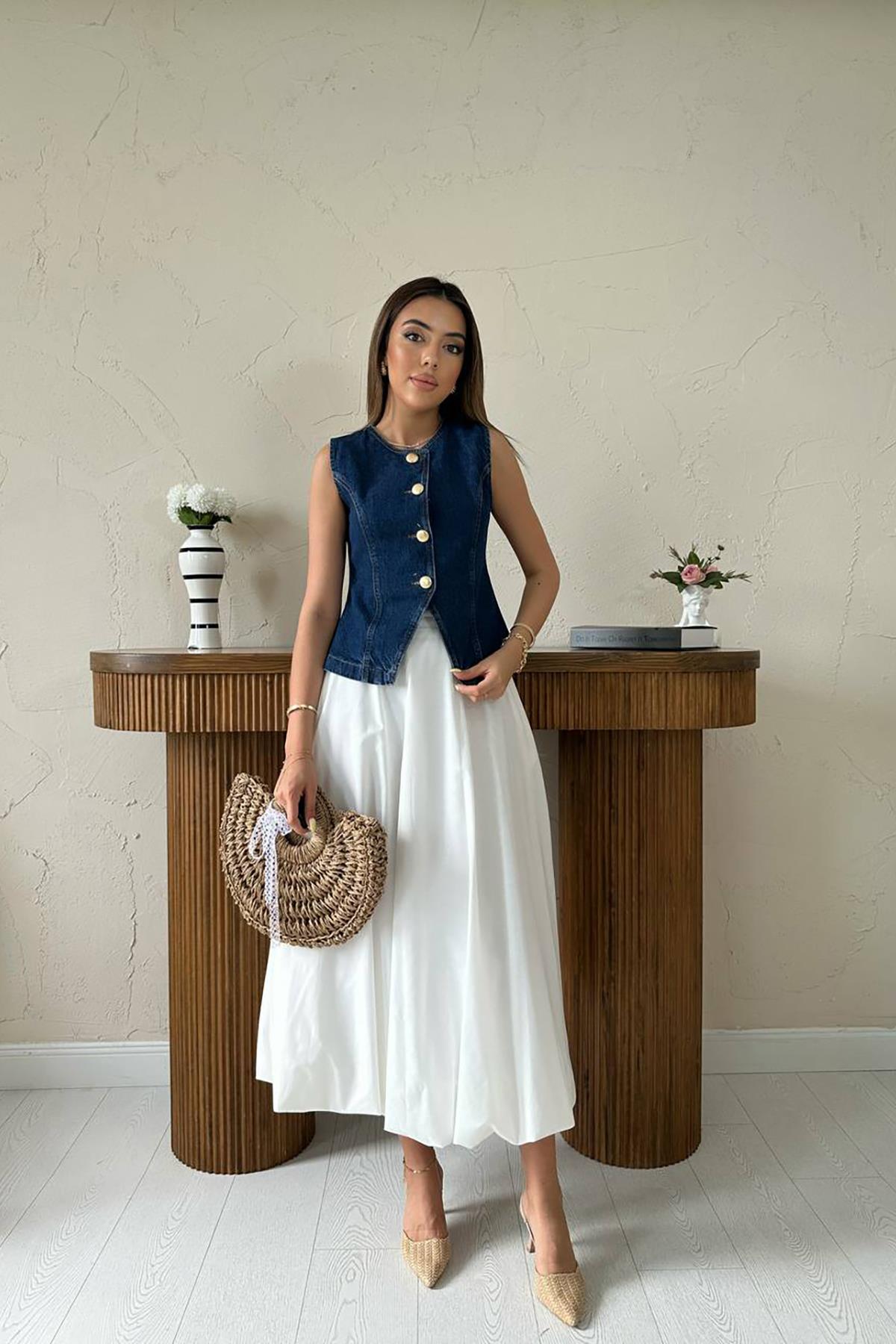 Toptan Mavi Kot Yelek