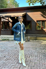 Toptan Mavi Vintage Kot Ceket