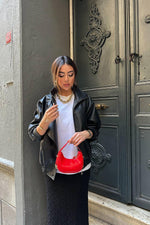 Toptan Siyah Deri Ceket