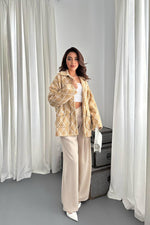 Toptan Vizon Polar Baklava Ekose Ceket