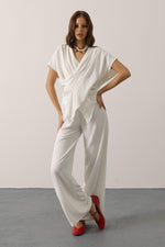 Asimetrik Kesim Takım - Beyaz