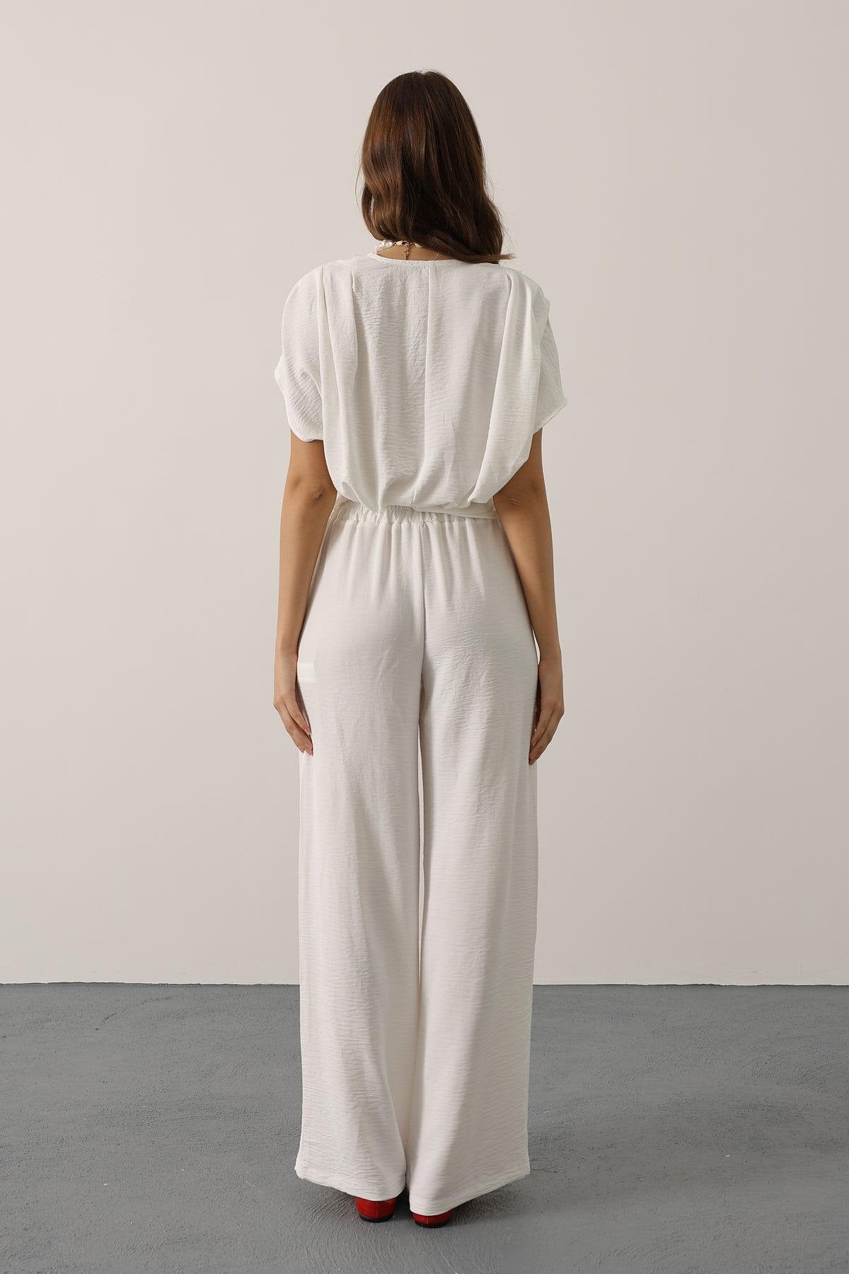 Asimetrik Kesim Takım - Beyaz