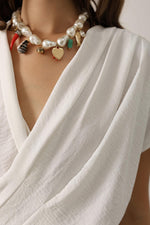 Asimetrik Kesim Takım - Beyaz