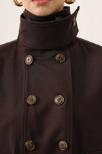 DÜĞMELİ KISA CEKET - Kahve