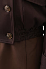 DÜĞMELİ KISA CEKET - Kahve