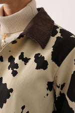 LEOPAR KADİFE CEKET - İNEK DESEN